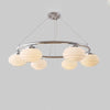 WOMO Fluted Glass Globe Round Chandelier-WM2767 thumbnail