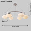 WOMO Fluted Glass Globe Round Chandelier-WM2767 thumbnail