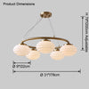 WOMO Fluted Glass Globe Round Chandelier-WM2767 thumbnail