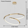 WOMO Gold Swirl Stainless Steel Chandelier-WM2708 thumbnail