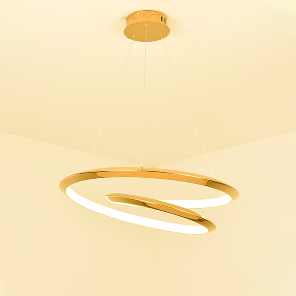 WOMO Gold Swirl Stainless Steel Chandelier-WM2708