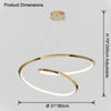 WOMO Gold Swirl Stainless Steel Chandelier-WM2708 thumbnail