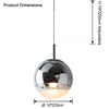 WOMO Gold Chrome Globe Pendant Light-WM2691 thumbnail
