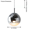 WOMO Gold Chrome Globe Pendant Light-WM2691 thumbnail
