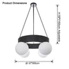 WOMO Round Frosted Glass Globe Chandelier-WM2717 thumbnail
