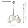 WOMO Glass Globe Arm Chandelier-WM2718 thumbnail