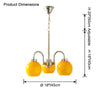 WOMO Glass Globe Arm Chandelier-WM2718 thumbnail