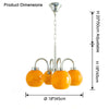 WOMO Glass Globe Arm Chandelier-WM2718 thumbnail