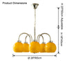 WOMO Glass Globe Arm Chandelier-WM2718 thumbnail