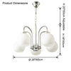 WOMO Glass Globe Arm Chandelier-WM2718 thumbnail