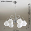 WOMO Glass Globe Arm Chandelier-WM2718 thumbnail