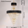 WOMO Tiered Tapered Crystal Chandelier-WM2699 thumbnail