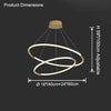 WOMO Tiered Circular Led Chandelier-WM2725 thumbnail