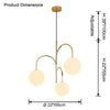 WOMO Glass Globe Arm Chandelier-WM2700 thumbnail