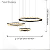 WOMO Black Ring Crystal Chandelier-WM2716 thumbnail