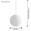 WOMO Rice Paper Globe Pendant Light-WM2722 thumbnail
