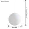 WOMO Rice Paper Globe Pendant Light-WM2722 thumbnail