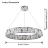 WOMO Round Crystal Alabaster Chandelier-WM2738 thumbnail