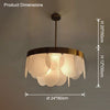 WOMO Round Textured/Seeded Glass Chandelier-WM2741 thumbnail