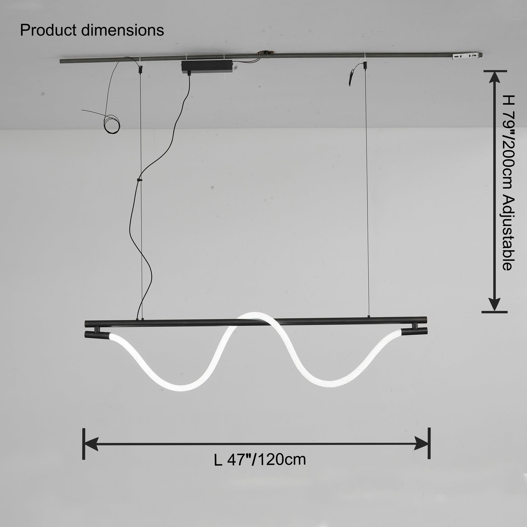 WOMO Rope Led Linear Chandelier-WM2742