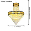WOMO Tiered Gold Crystal Chandelier-WM2745 thumbnail