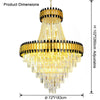 WOMO Tiered Gold Crystal Chandelier-WM2745 thumbnail