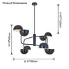 WOMO Post Modern Black Dome Chandelier-WM2753 thumbnail