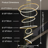 WOMO Gold Tiered Circular Chandelier-WM2758 thumbnail