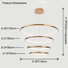 WOMO Gold Tiered Circular Chandelier-WM2758 thumbnail