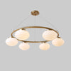 WOMO Fluted Glass Globe Round Chandelier-WM2767 thumbnail