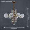 WOMO Textured Glass Bubble Chandelier-WM2769 thumbnail