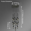 WOMO Cylinder Smoked Glass Chandelier-WM2771 thumbnail