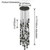 WOMO Cylinder Smoked Glass Chandelier-WM2771 thumbnail