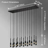 WOMO Cylinder Smoked Glass Kitchen Chandelier-WM2772 thumbnail