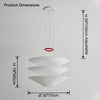 WOMO Tiered Cone Rice Paper Pendant Light-WM2775 thumbnail