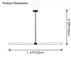 WOMO Fluted Glass Linear Chandelier-WM2776 thumbnail