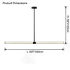 WOMO Fluted Glass Linear Chandelier-WM2776 thumbnail