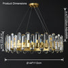 WOMO Gold Crystal Round Chandelier-WM2779 thumbnail