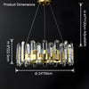 WOMO Gold Crystal Round Chandelier-WM2779 thumbnail