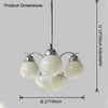 WOMO Coloured Glass Globe Arm Chandelier-WM2785 thumbnail