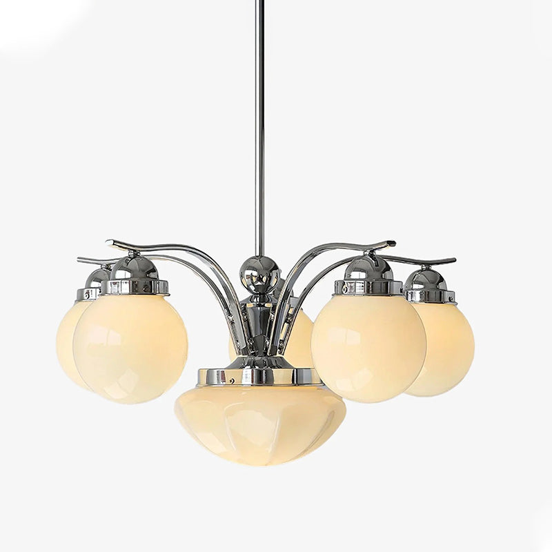 WOMO Coloured Glass Globe Arm Chandelier-WM2785