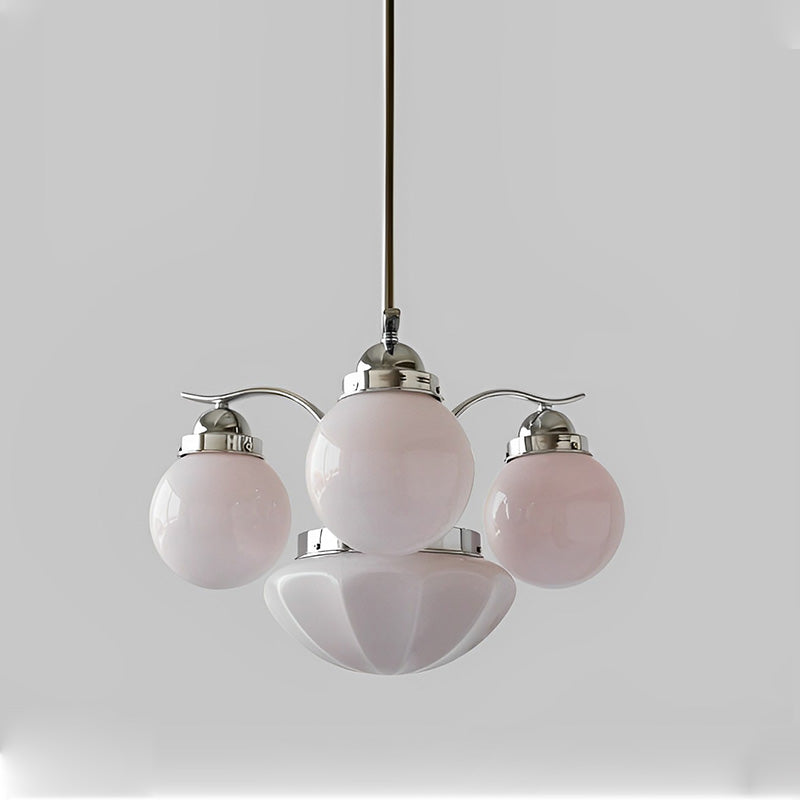 WOMO Coloured Glass Globe Arm Chandelier-WM2785