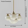 WOMO Coloured Glass Globe Arm Chandelier-WM2785 thumbnail