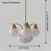 WOMO Coloured Glass Globe Arm Chandelier-WM2785 thumbnail