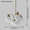 WOMO Coloured Glass Globe Arm Chandelier-WM2785 thumbnail