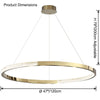 WOMO Gold Ring Led Chandelier-WM2795 thumbnail