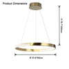 WOMO Gold Ring Led Chandelier-WM2795 thumbnail