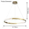 WOMO Gold Ring Led Chandelier-WM2795 thumbnail