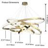 WOMO Gold Tiered Ring led Chandelier-WM2796 thumbnail