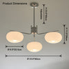 WOMO Frosted Glass Arm Chandelier-WM2797 thumbnail
